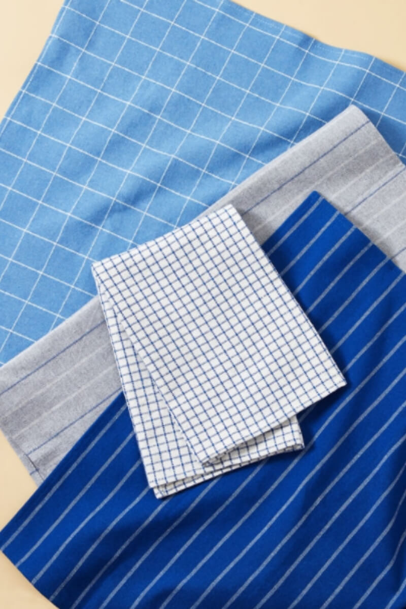 Mix and Match Blue Cloth Napkins, Set of 8 – 90 West Linen Co.