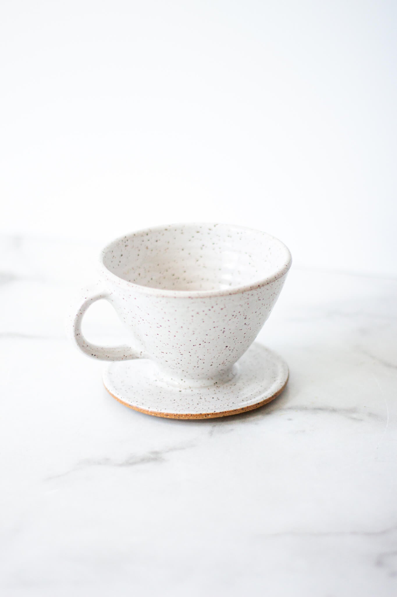 Handmade Ceramic White Coffee or Tea Mug - TerraKlay