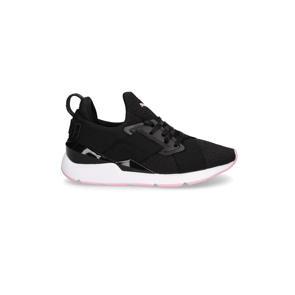 puma black and pink sneakers