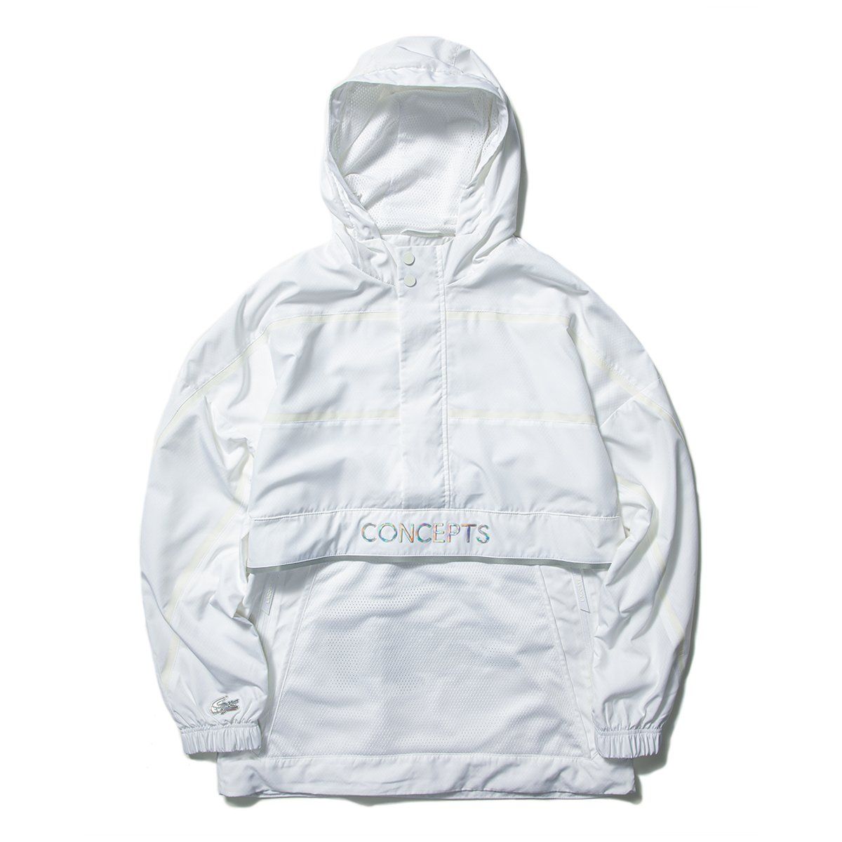 lacoste windbreaker white