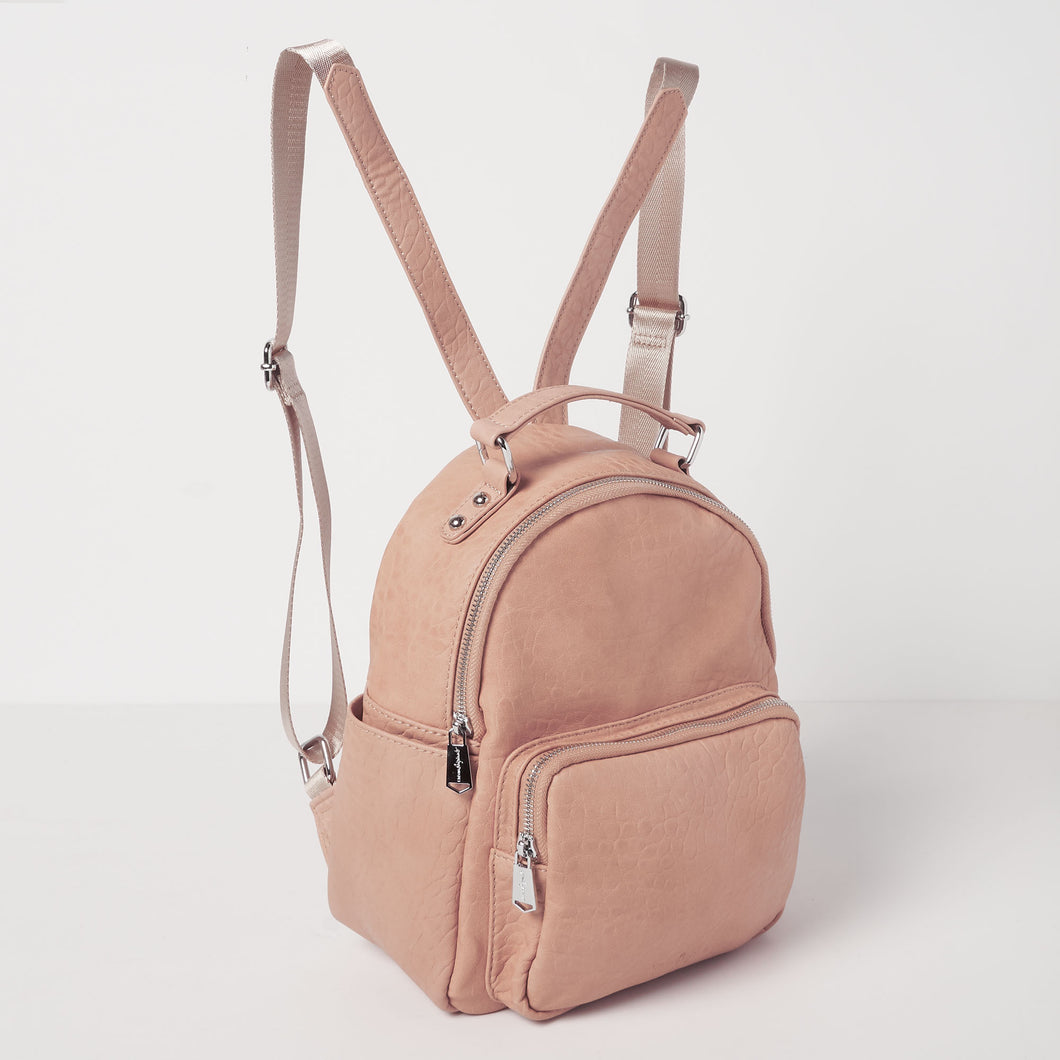 pink rose gold backpack