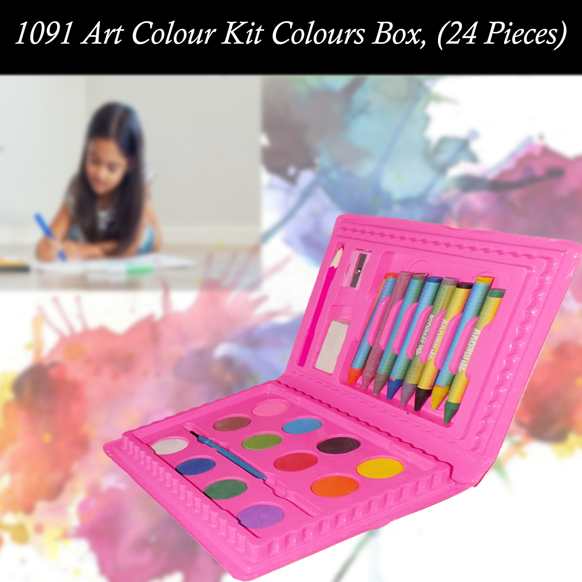 Art Colour Kit Colours Box, (24 Pieces)