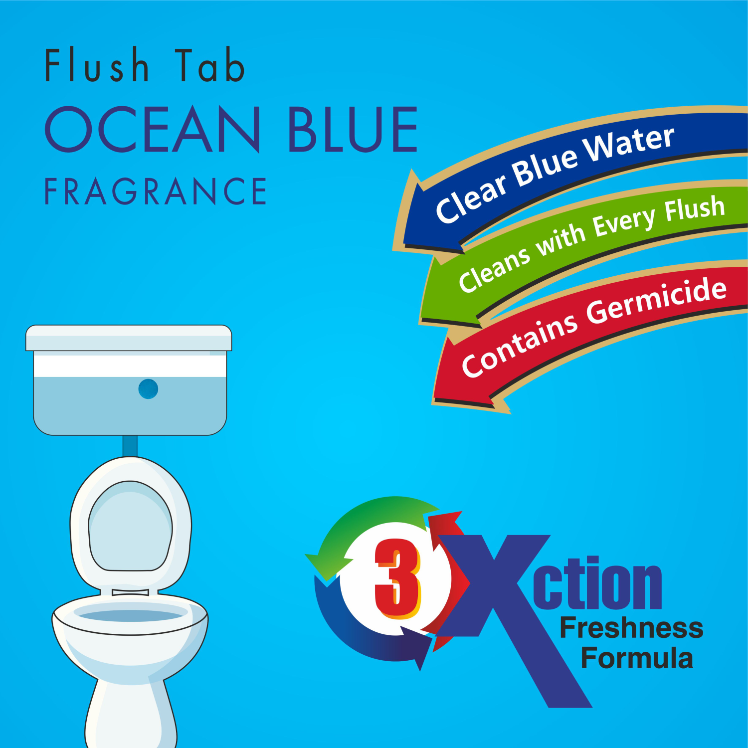 Toilet Cleaner Flush Tab (Ocean Blue) – 50 Gram