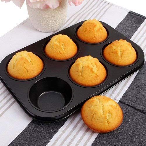 Non-Stick Reusable Cupcake Baking Slot Tray for 6 Muffin Cup