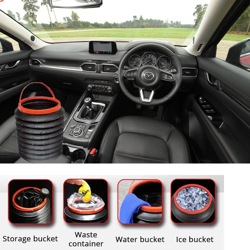 -4L Foldable Car Trash Can Storage Organiser