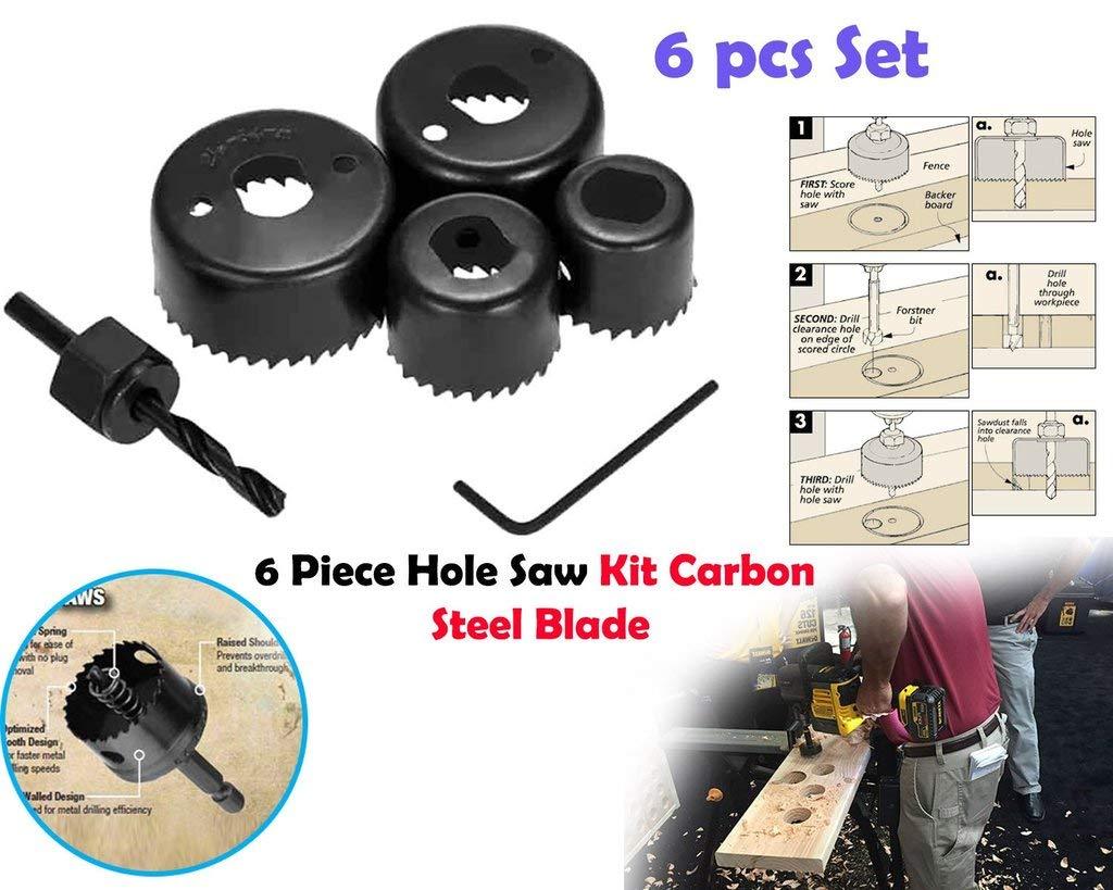 Hole Saw Set Drill Bit set 32mm/38mm/44mm/54mm (6 pcs)