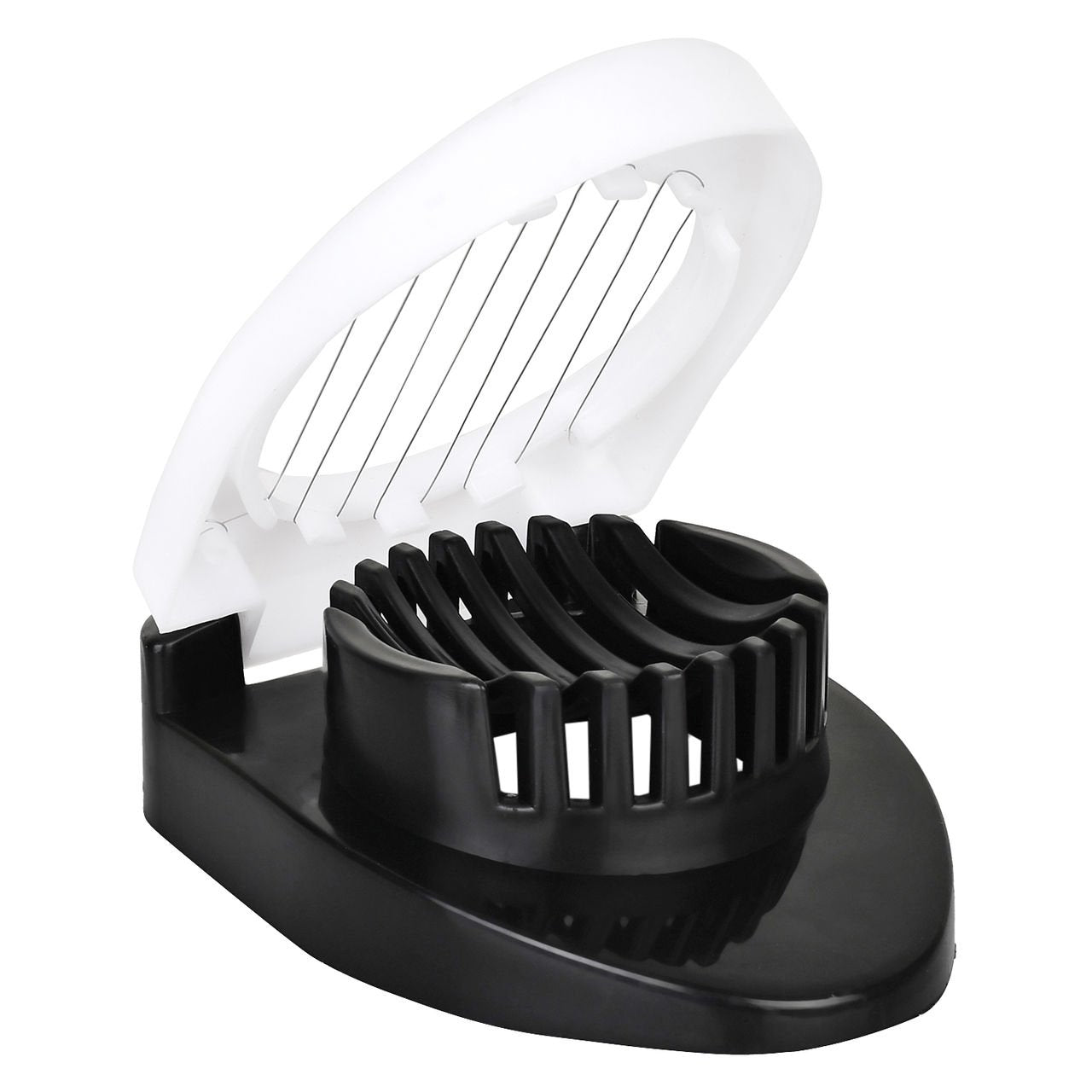 Oval Shape Plastic Multi Purpose Egg Cutter/Slicer with Stainless Steel Wires