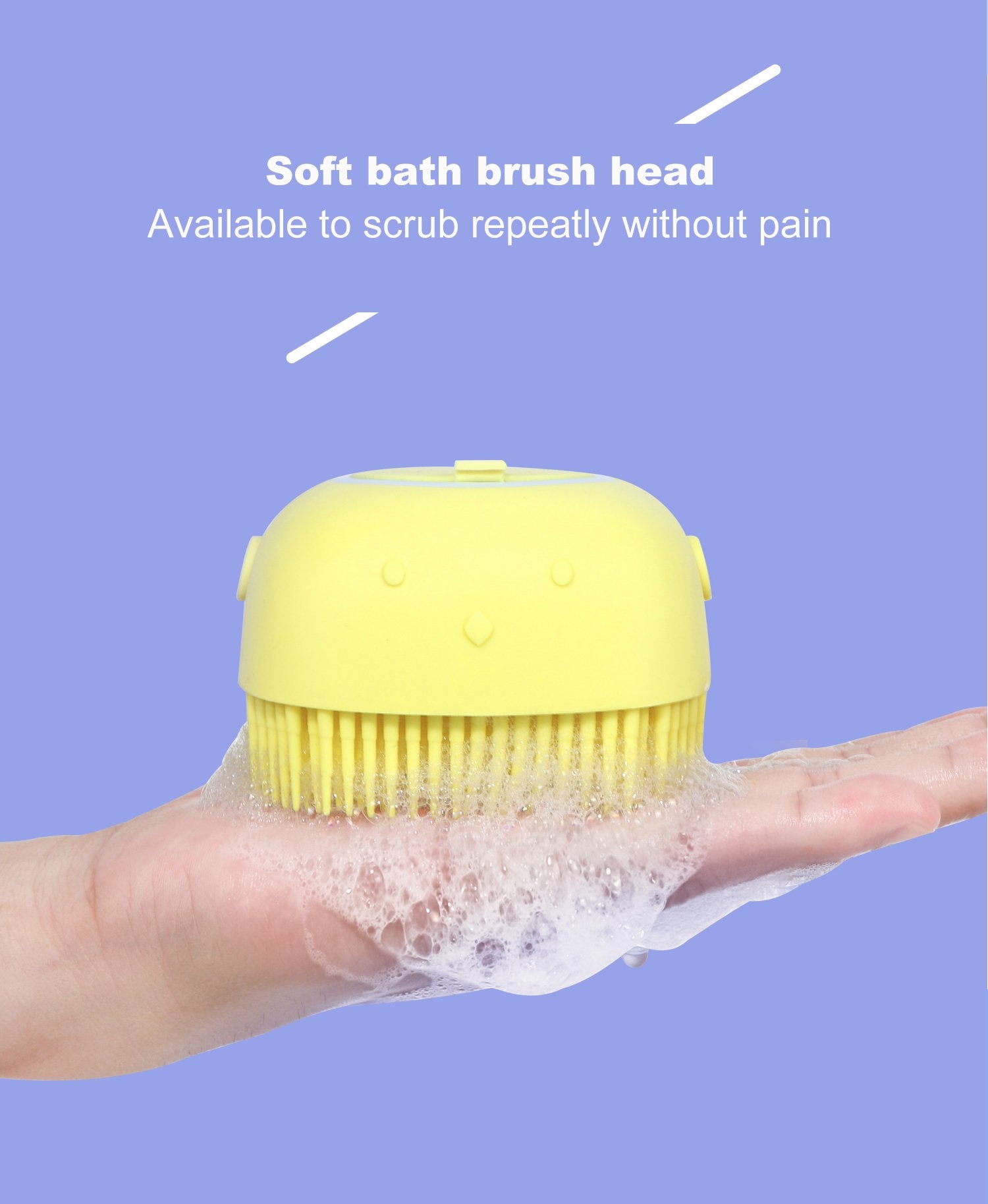 Silicone Massage Bath Body Brush With Shampoo Dispenser (Without Box)