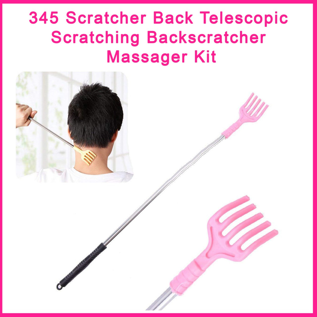 Scratcher Back Telescopic Scratching Backscratcher Massager Kit