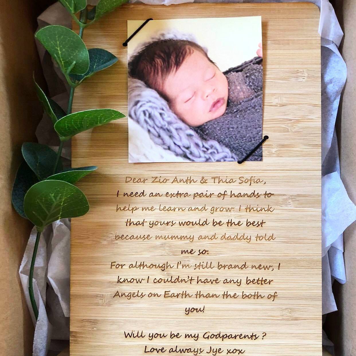 Will You Be My Godparents Plaque - Cmc Gold