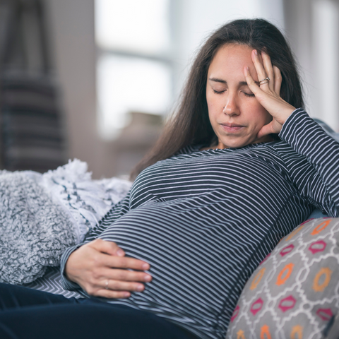 Morning Sickness. Image of Pregnant Woman Feeling Unwell