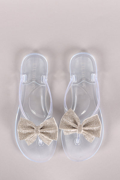 liliana rhinestone bow sandals