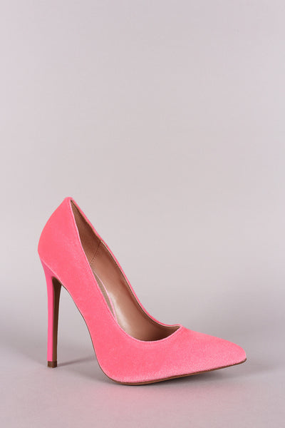 Shoe Republic LA Velvet Pointy Toe Stiletto Pump – Natasha's Deals