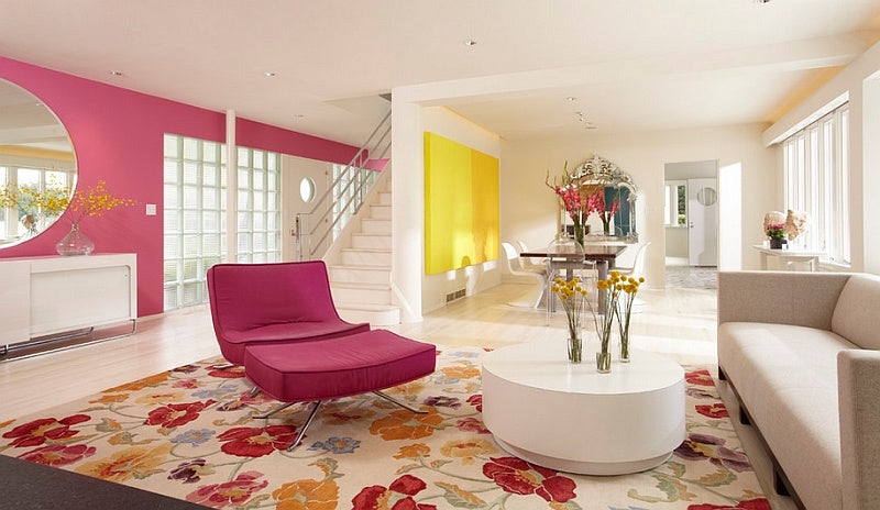 Floral Patterns And Bold Colors Balance The Masculine With The Feminine
