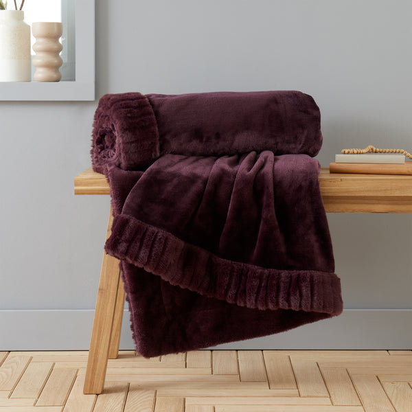 Image of Velvet Faux Fur Throw<br>Save EXTRA 10%