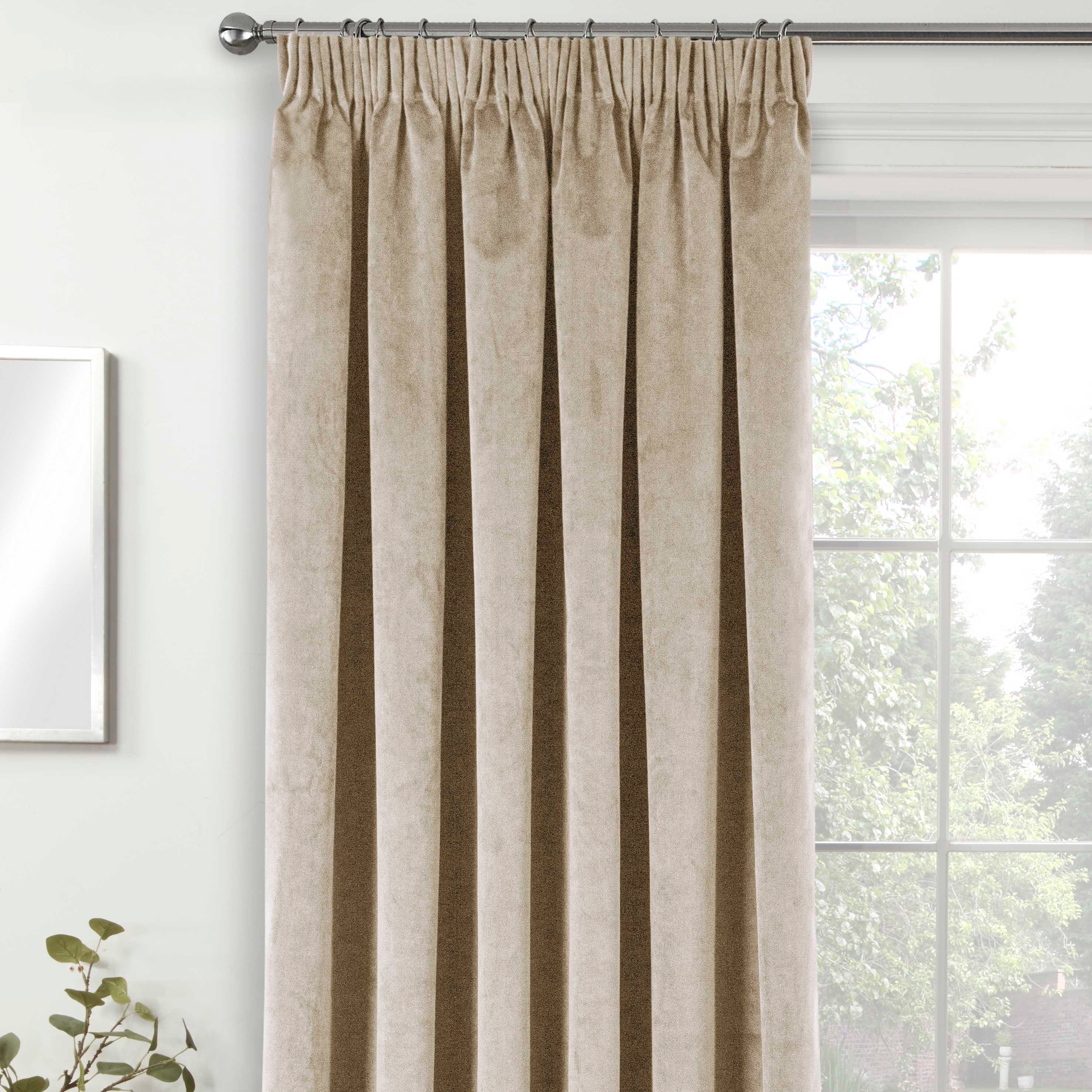Oxford 66x84 Ready Made Pencil Pleat Door Curtains Cream | Affordable ...