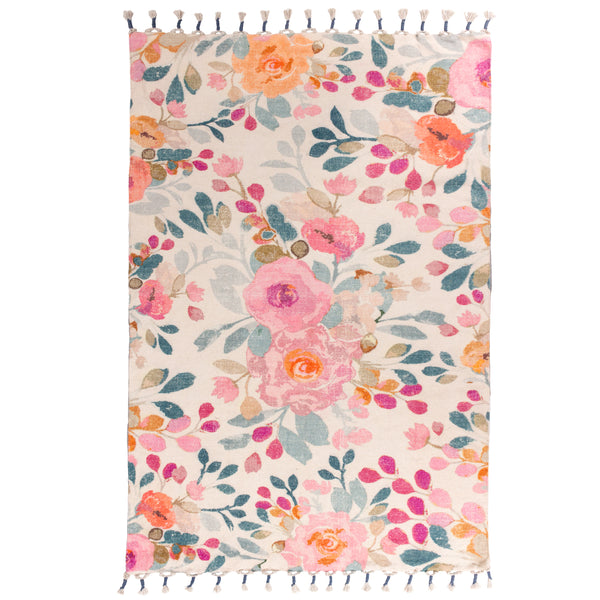 Image of Posies Floral Cotton Rug now