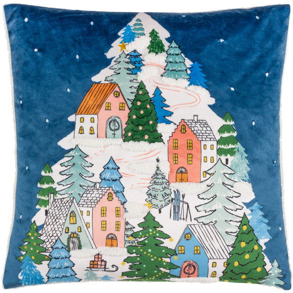 Image of Snowy Village Cushion now