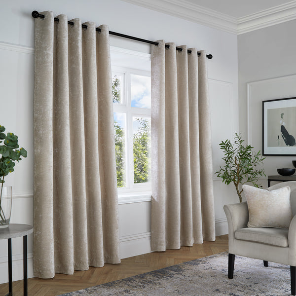 Image of Textured Eyelet Curtains from