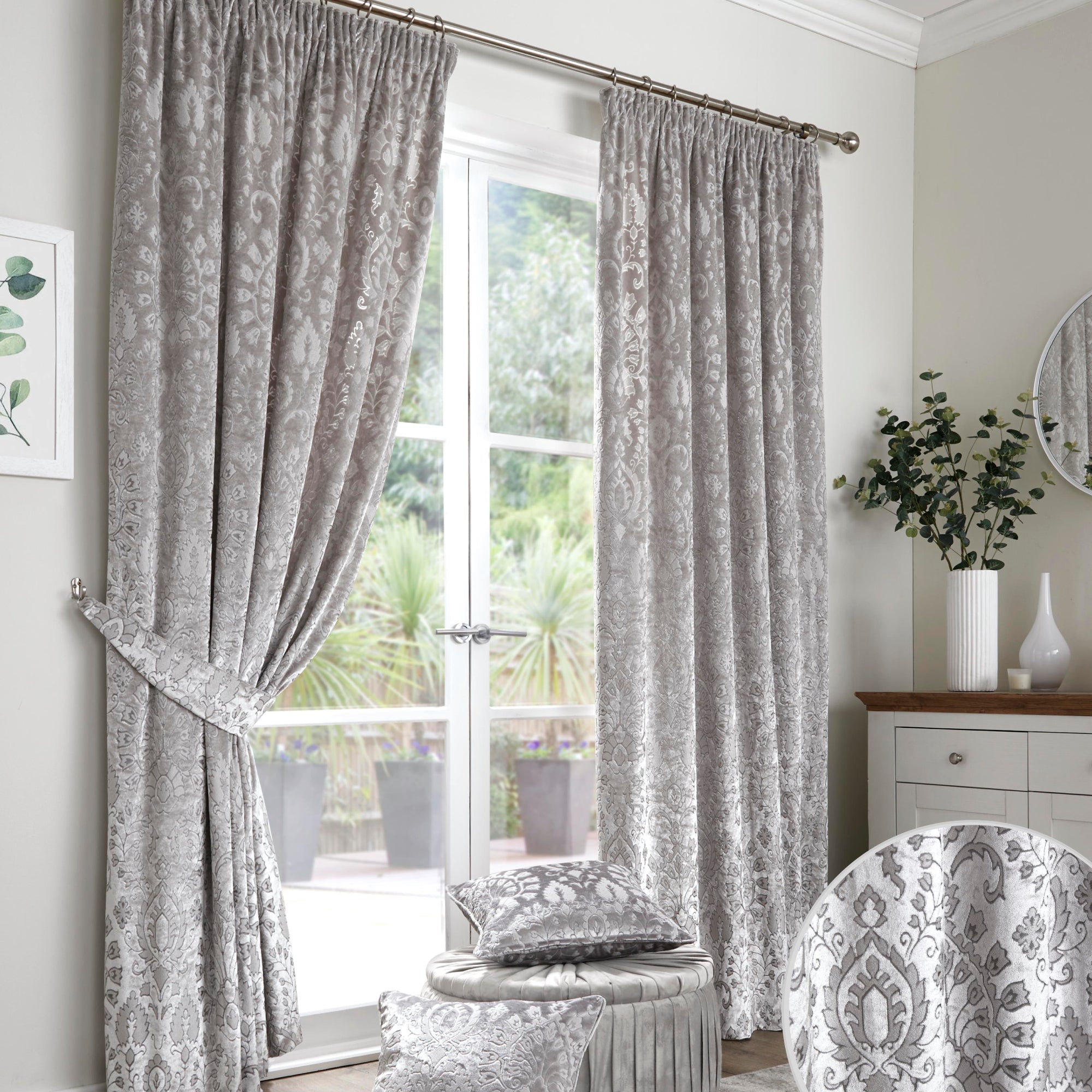 Trinity Ready Made Curtains Silver | Superb Quality, Excellent Price ...