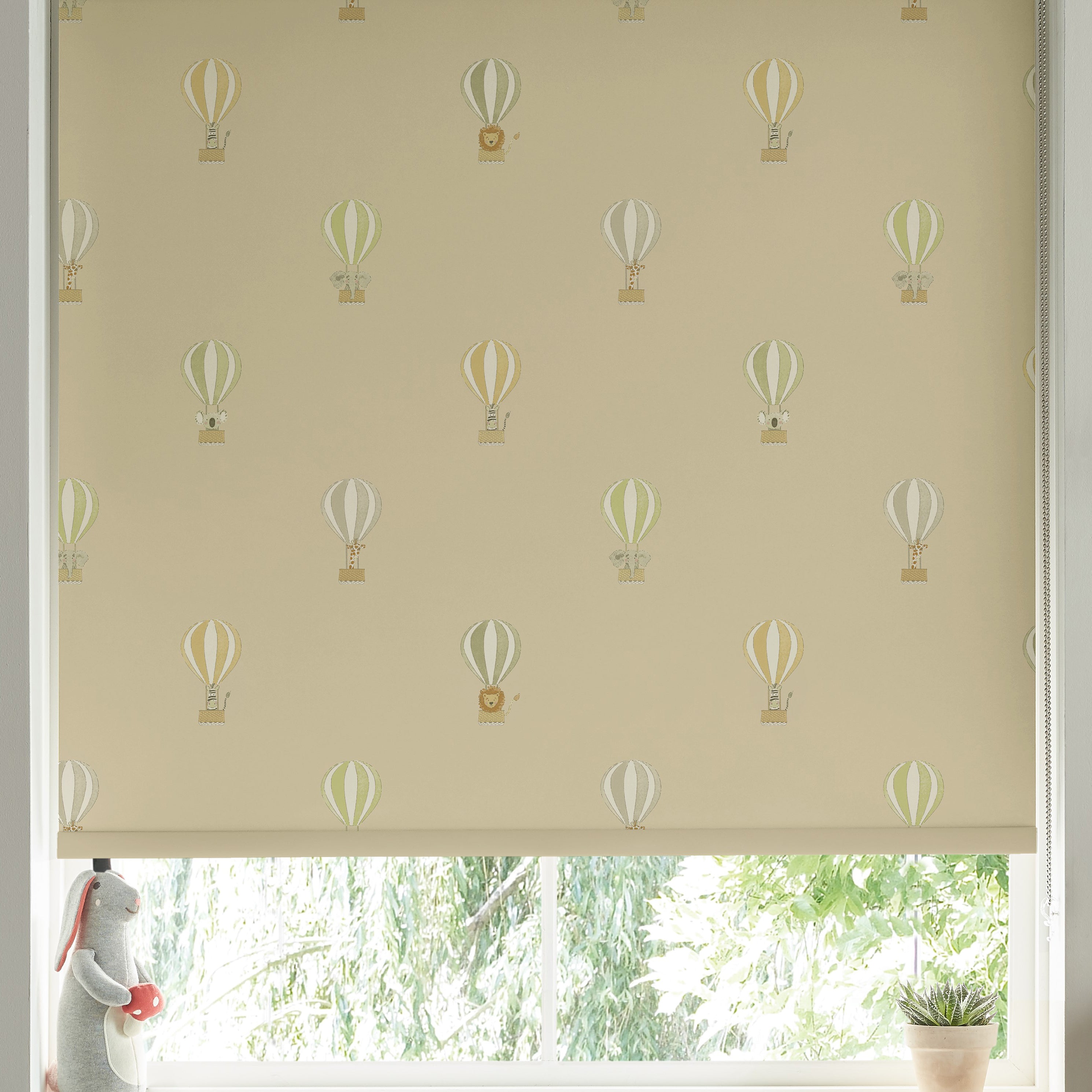 Sophie Allport Bears And Balloons Made To Measure Roller Blind Pale Rust Gold