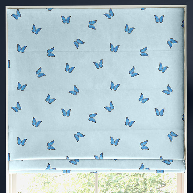 Skinnydip Butterfly Made To Measure Roman Blind Blue