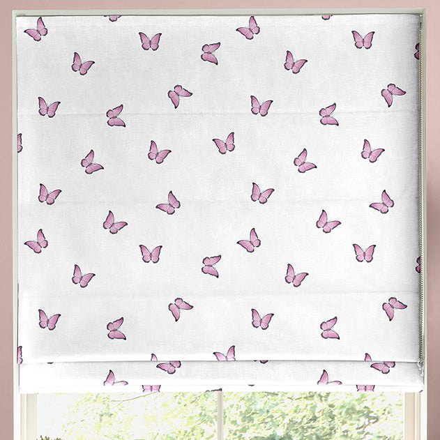 Skinnydip Butterfly Made To Measure Roman Blind Pink