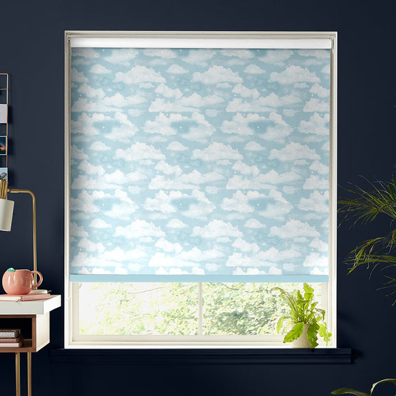 Skinnydip Clouds Made To Measure Blackout Roller Blind Blue