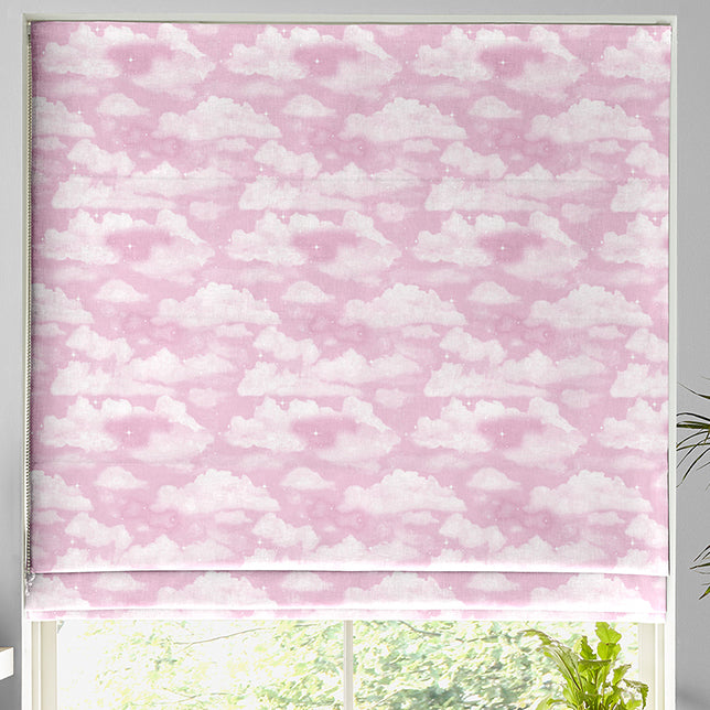 Skinnydip Clouds Made To Measure Roman Blind Pink