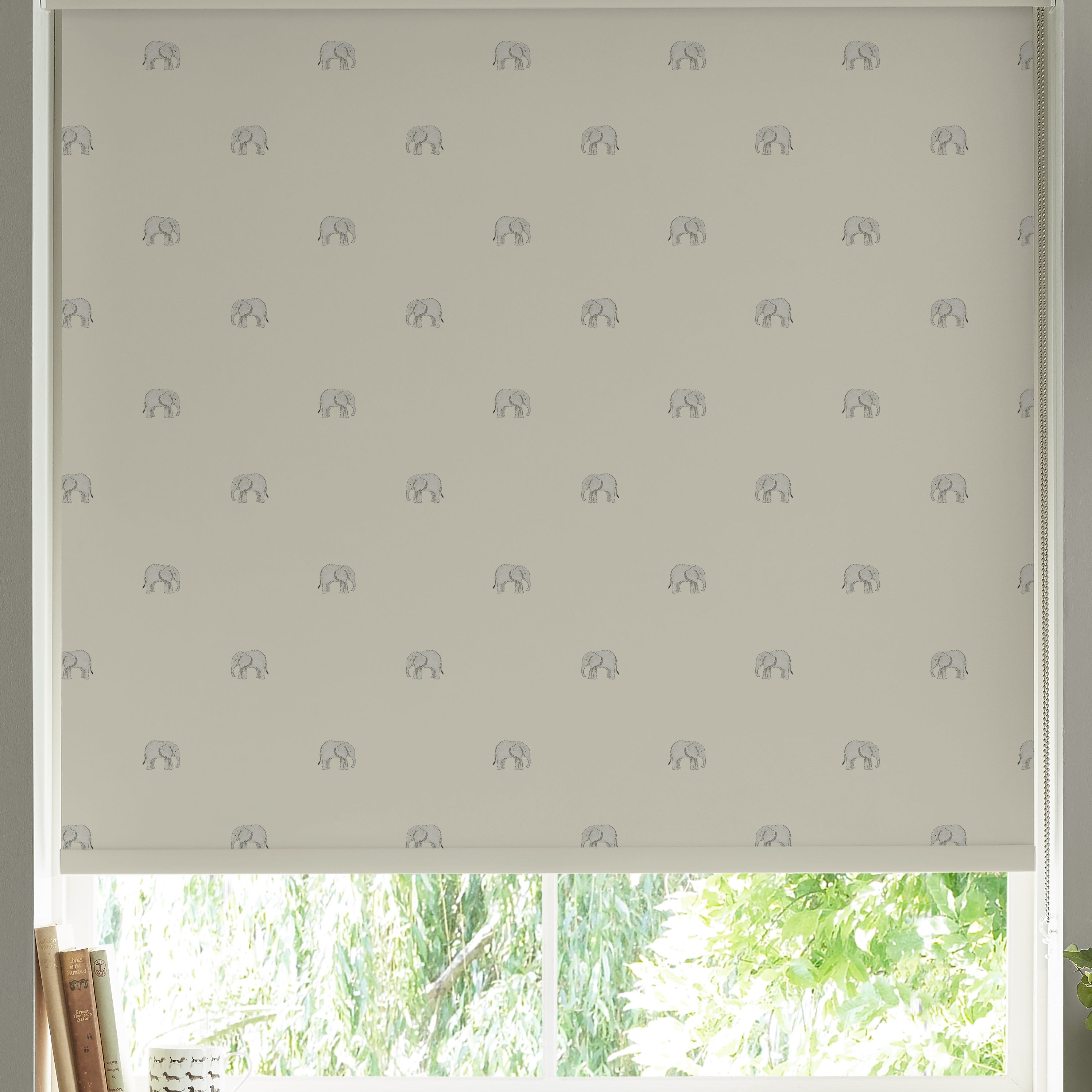 Sophie Allport Elephant Made To Measure Roller Blind Linen