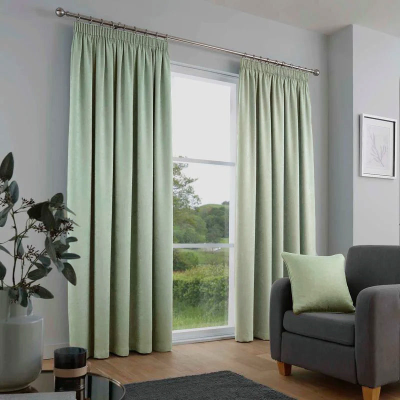 Galaxy Dimout Ready Made Curtains in Green | 4.8 Star Brand Rating | Terrys