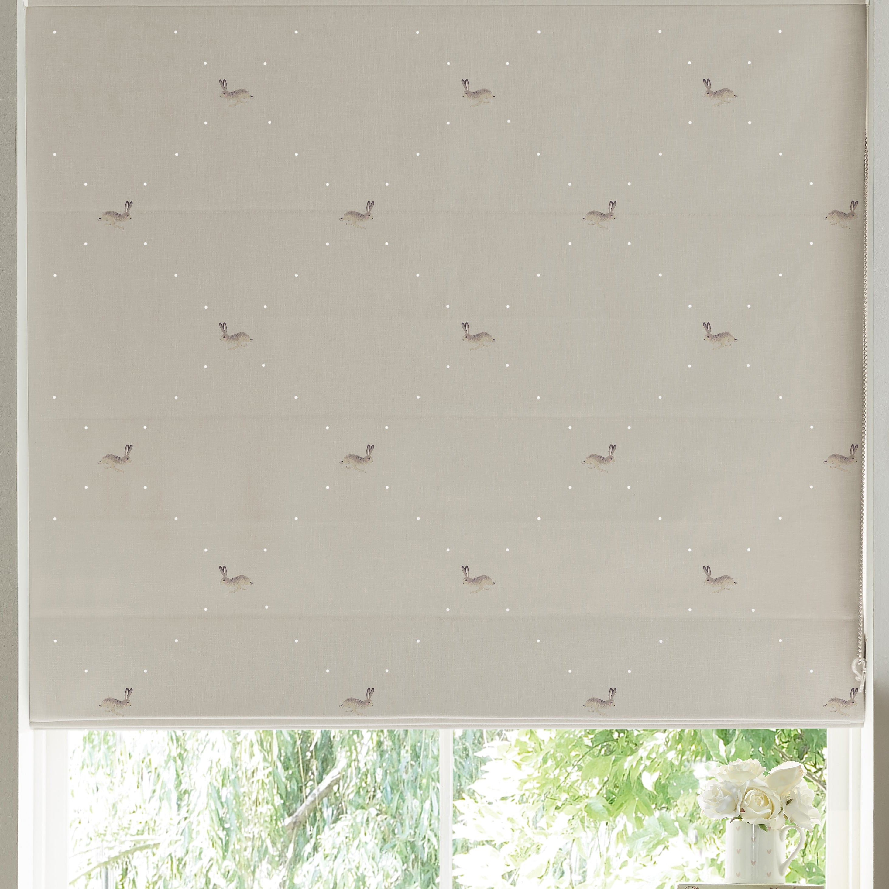 Sophie Allport Hare Made To Measure Roman Blind Linen