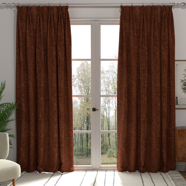 Image of Hopsack Chenille Curtains