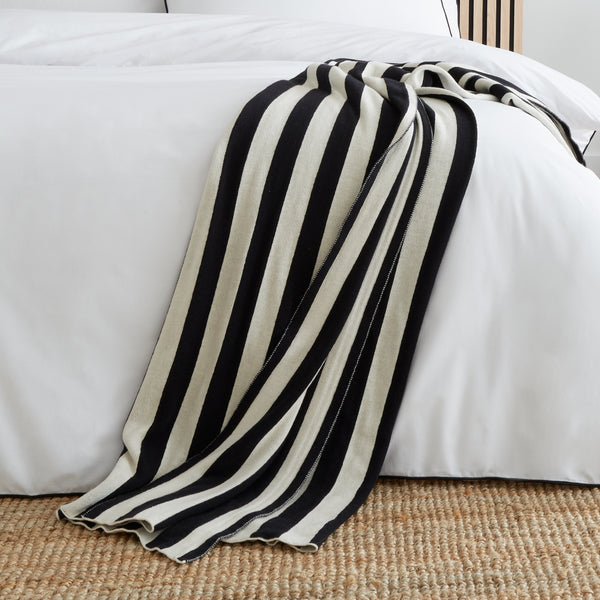 Image of Knitted Stripe Throw<br>Was £45.00 <del>£50.00</del><br>EXTRA 15% OFF