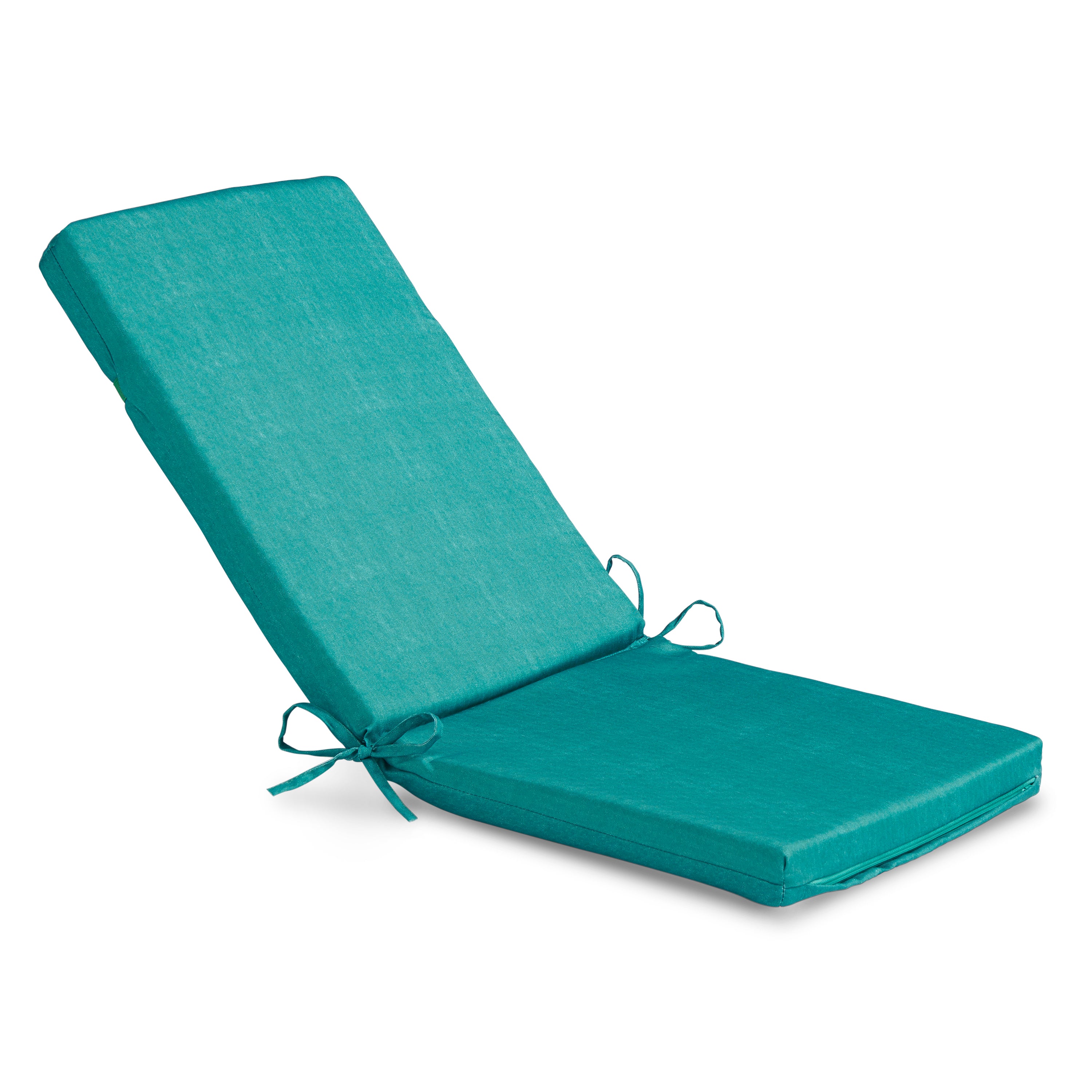 Plain Water Resistant Outdoor Chair Pad in Green Low Cost Delivery