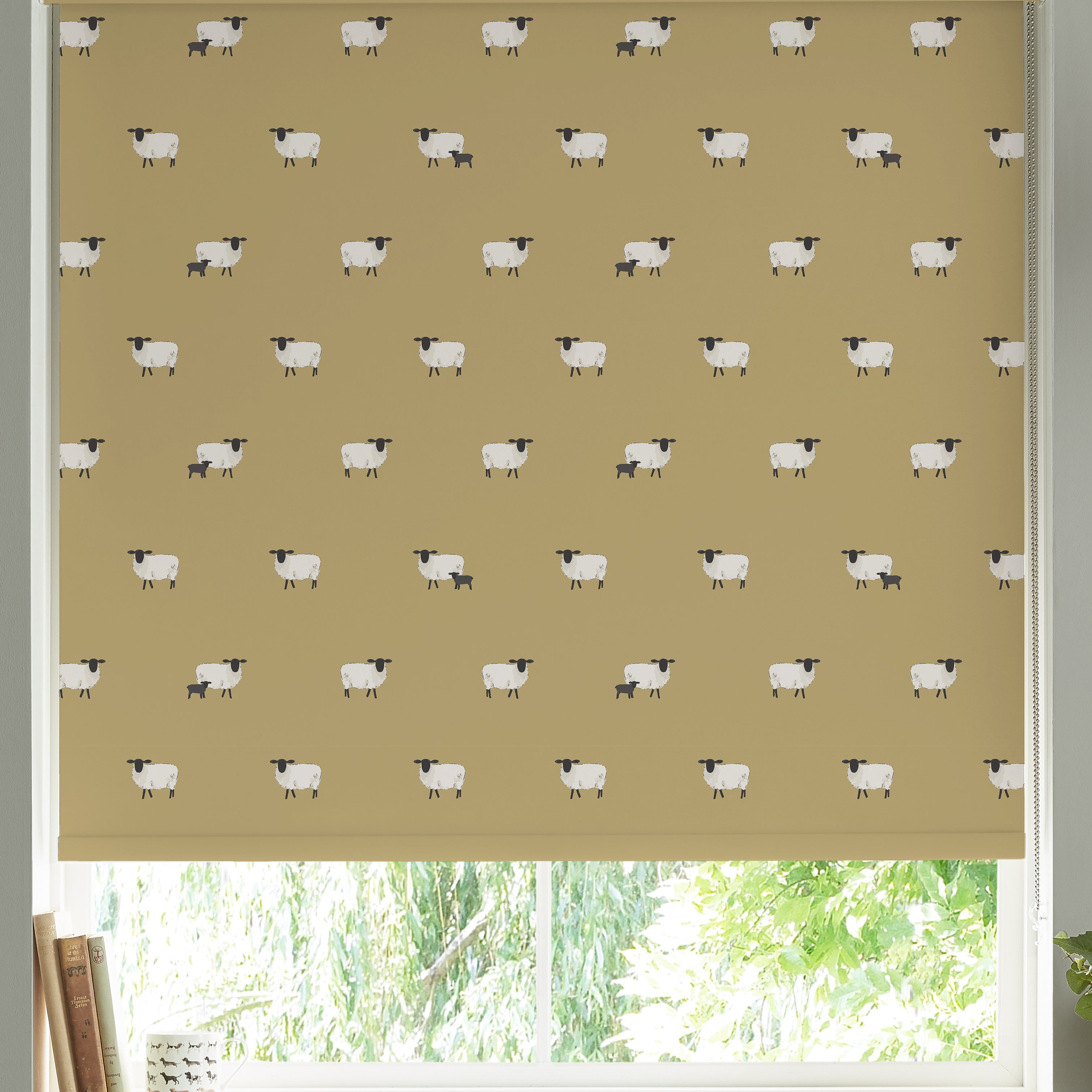 Sophie Allport Sheep Made To Measure Roller Blind Ochre