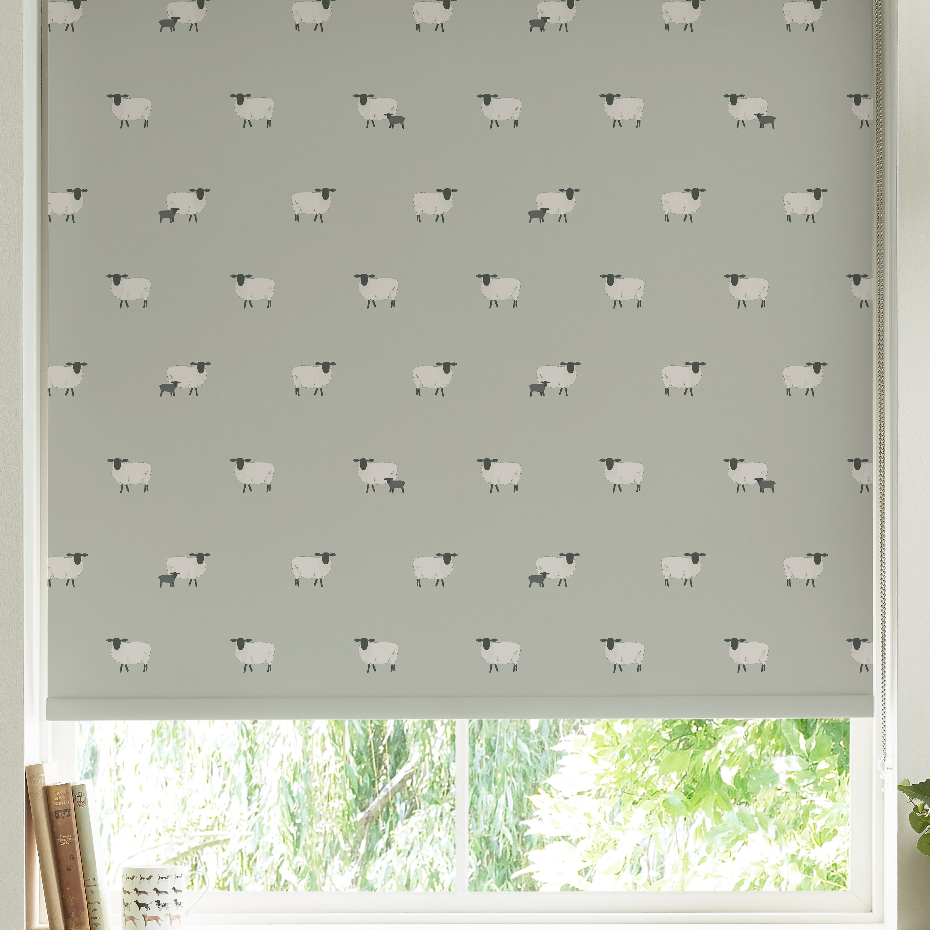 Sophie Allport Sheep Made To Measure Roller Blind Pebble