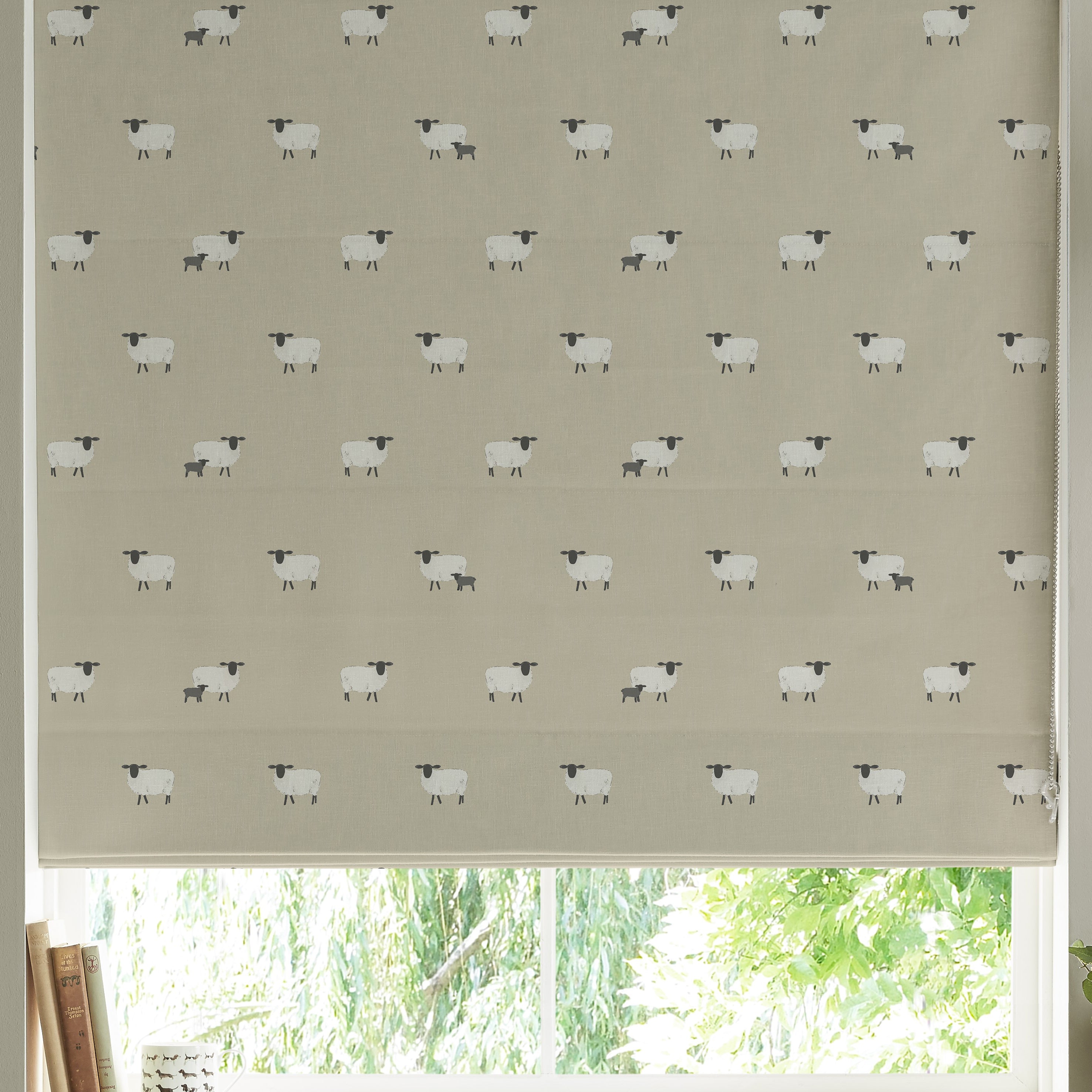 Sophie Allport Sheep Made To Measure Roman Blind Sand