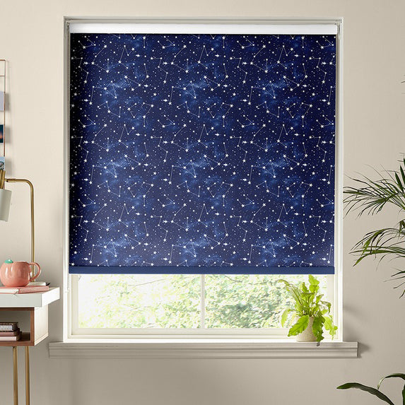 Skinnydip Star Print Made To Measure Roller Blind Blue