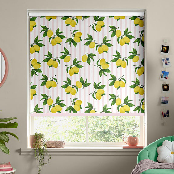 Skinnydip Summer Lemon Made To Measure Roller Blind Pink