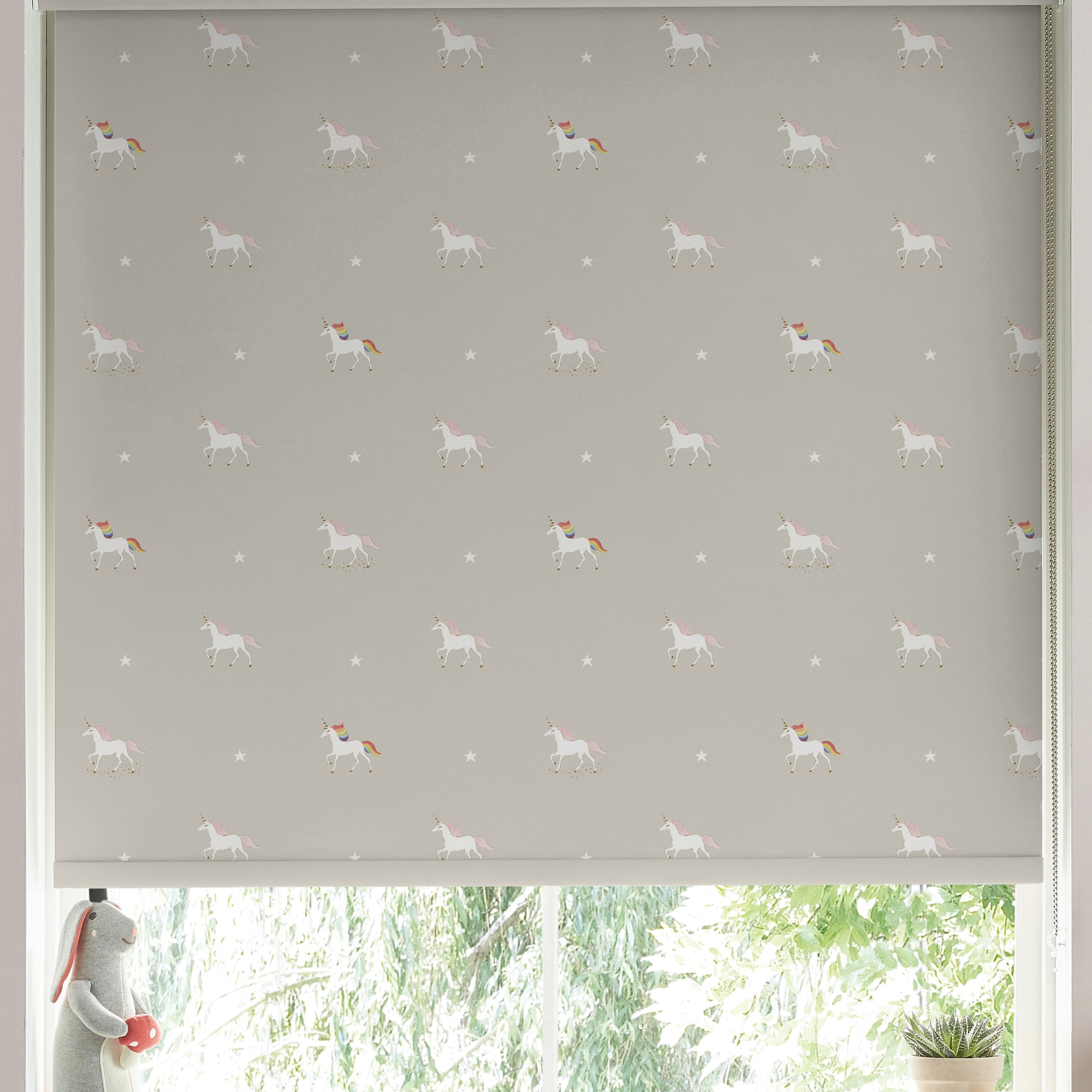 Sophie Allport Unicorn Made To Measure Roller Blind Linen