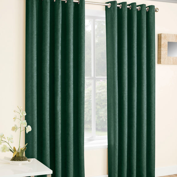 Image of Green Eyelet Curtains