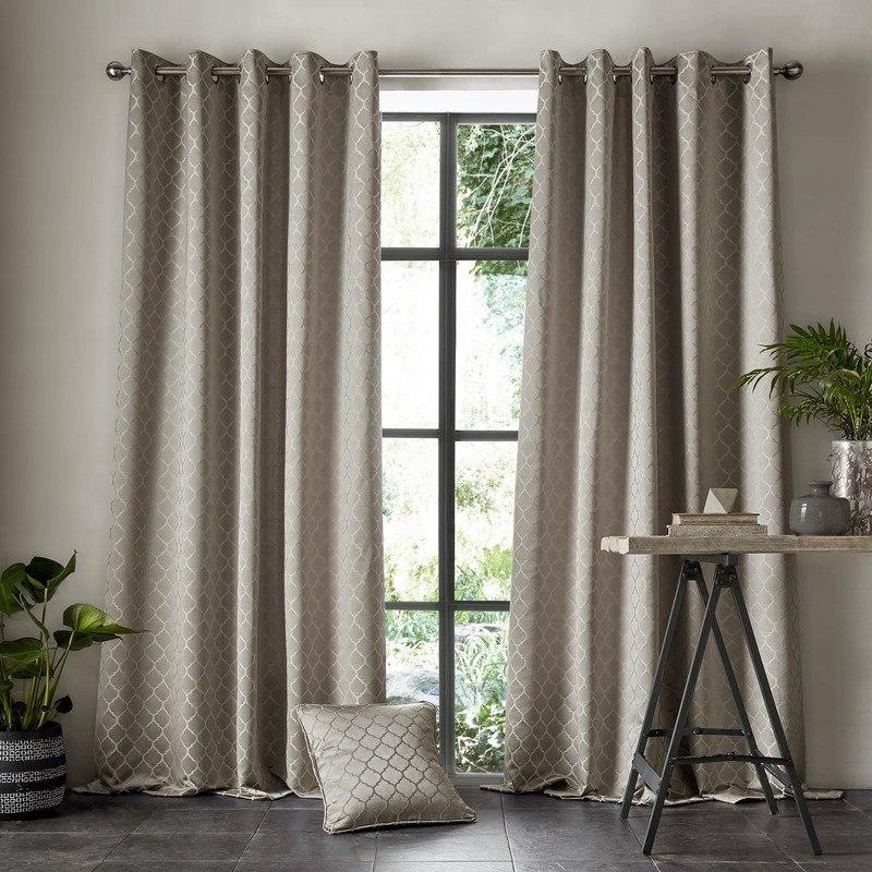 Aldbury Ready Made Eyelet Curtains in Pewter | Excellent Value | Terrys ...