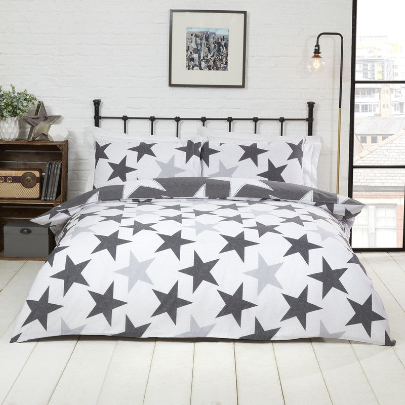 grey stars bedding