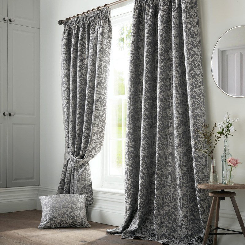 Bayford Ready Made Lined Curtains in Grey | Express Delivery For ...