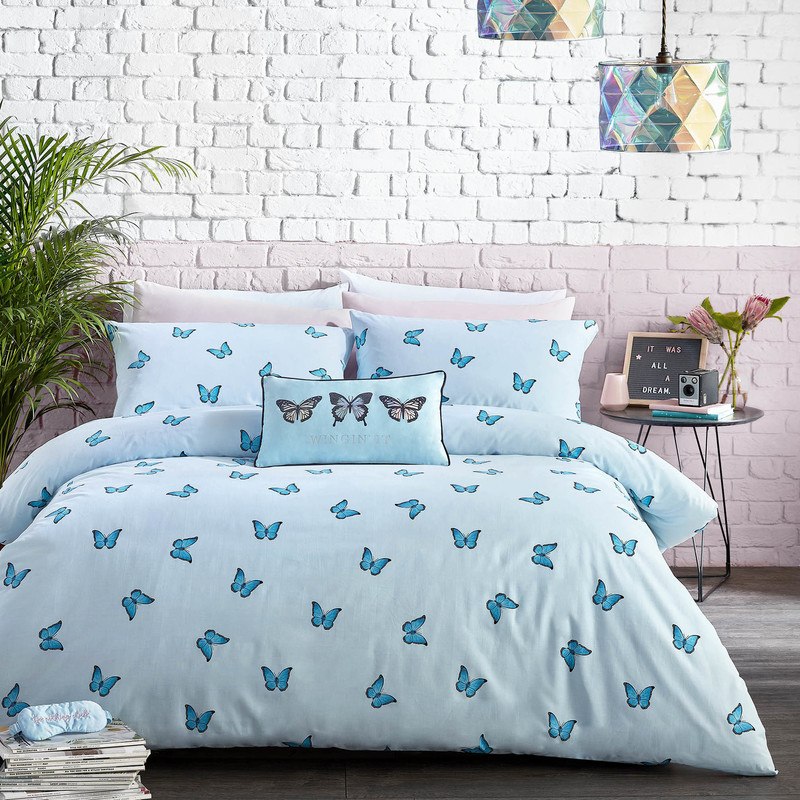 Skinnydip Butterfly Bedding Set Blue