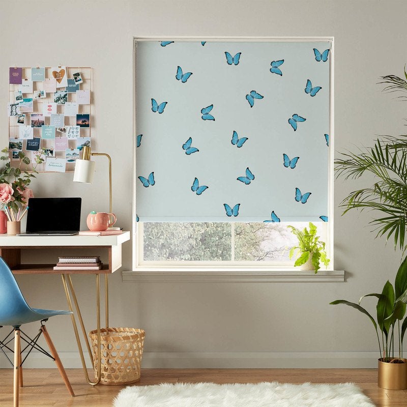 Skinnydip Butterfly Ready Made Roller Blind Blue