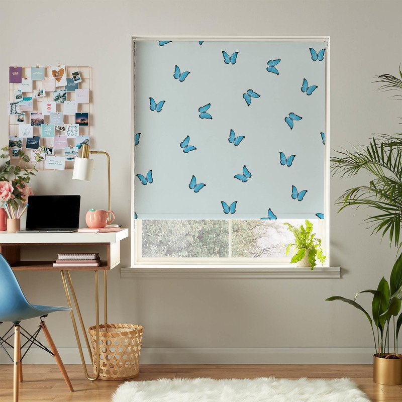 Skinnydip Butterfly Made To Measure Roller Blind Blue