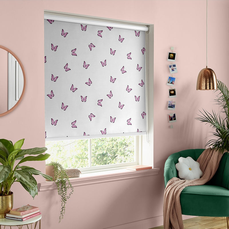 Skinnydip Butterfly Made To Measure Roller Blind Pink