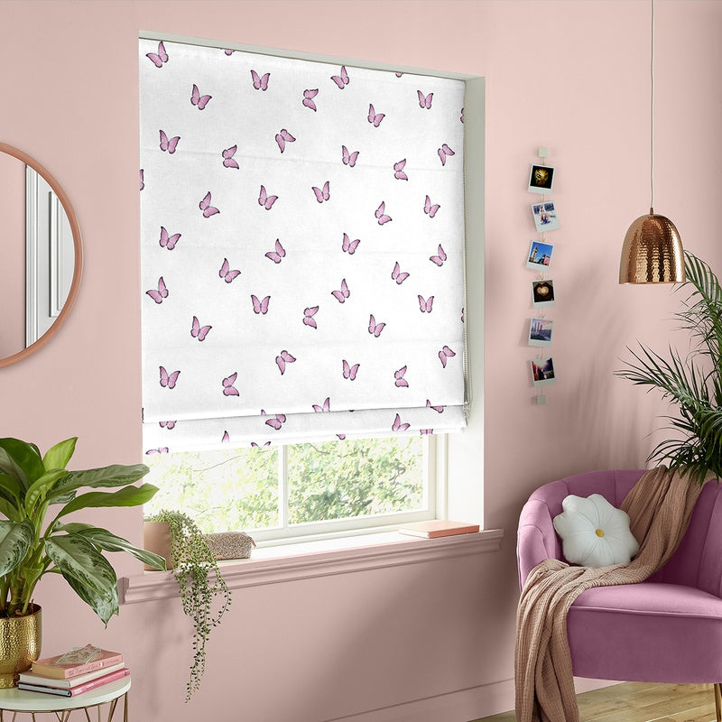 Skinnydip Butterfly Made To Measure Roman Blind Pink